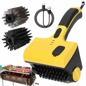 NEW Electric Grill / BBQ / Oven Cleaner Brush Rechargeable Interchangeable Heads